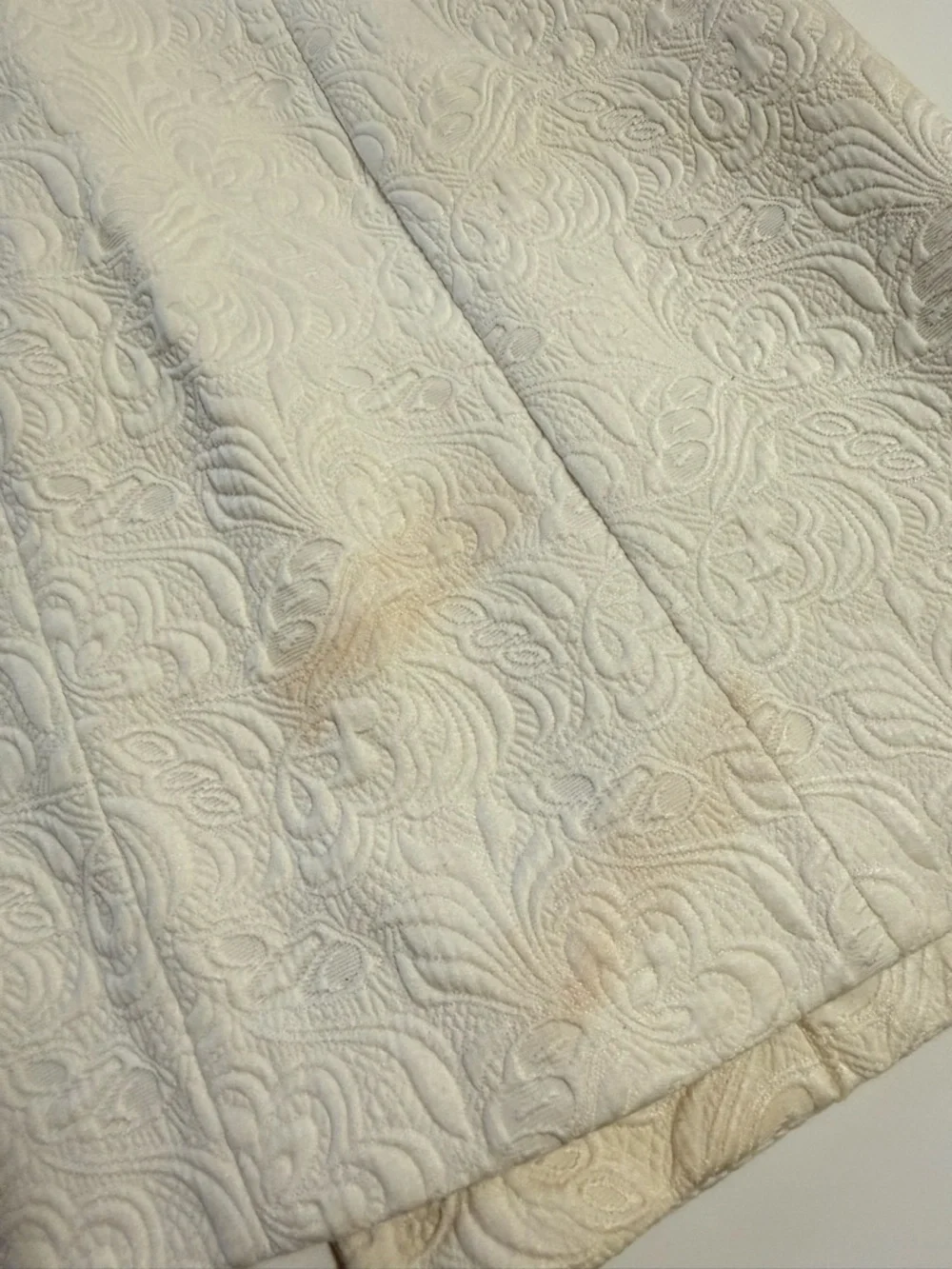 Womens Cream Textured Button-Front Coat - Picture 10 of 11